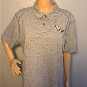 UCF Embroidered Heather Gray Polo Shirt